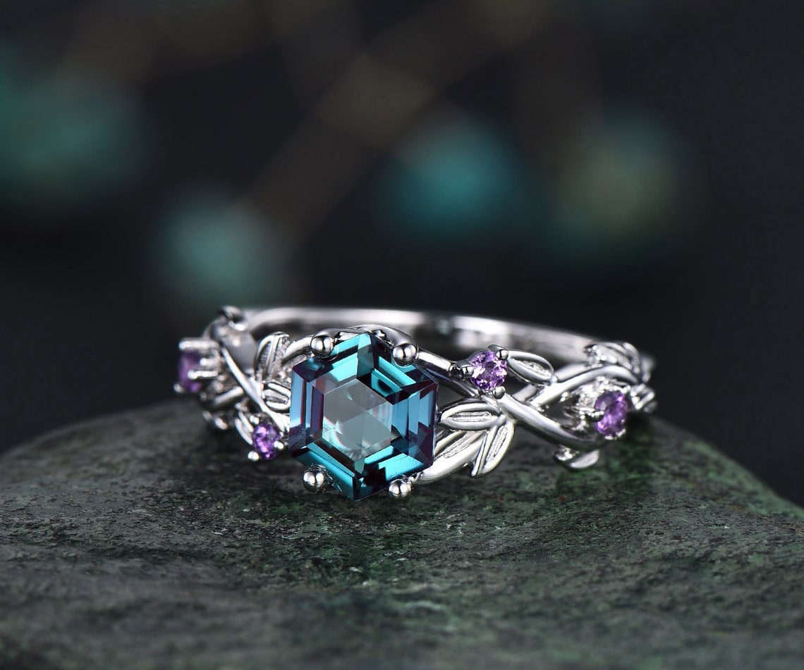 Ocean-Inspired Marquise Engagement Ring
